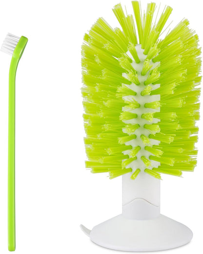 Gosknor turtle shell brush set front view showing green and white cleaning tools