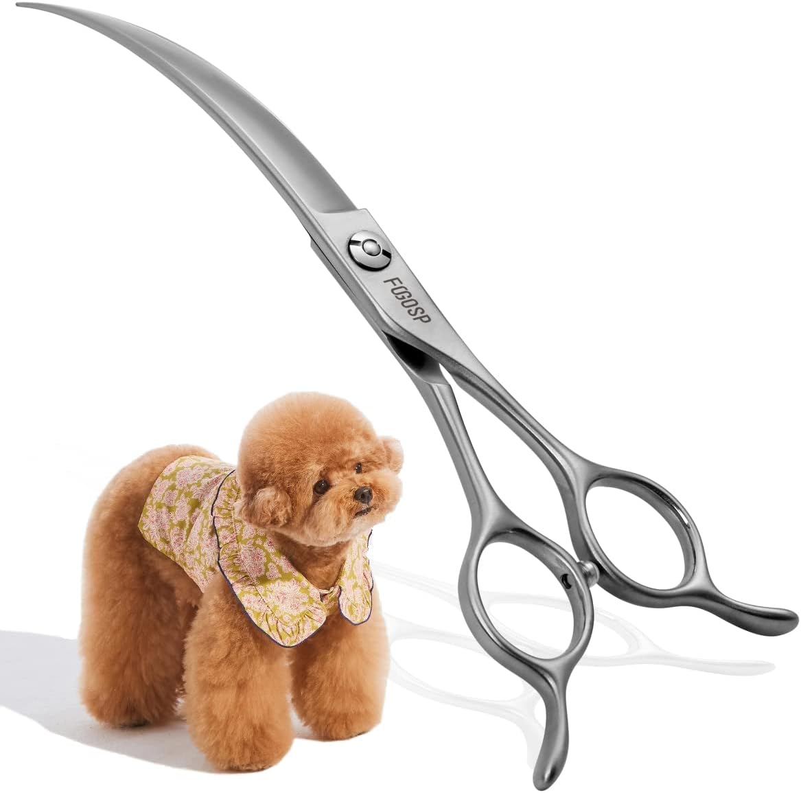 Professional Left Handed Curved Dog Grooming Scissors for Lefty Groomers 35 degrees Arc Grooming Shears for Dogs Pet Cat Japanese 440C Sharp and Durable(7.5 in,Lefty) - Image 12