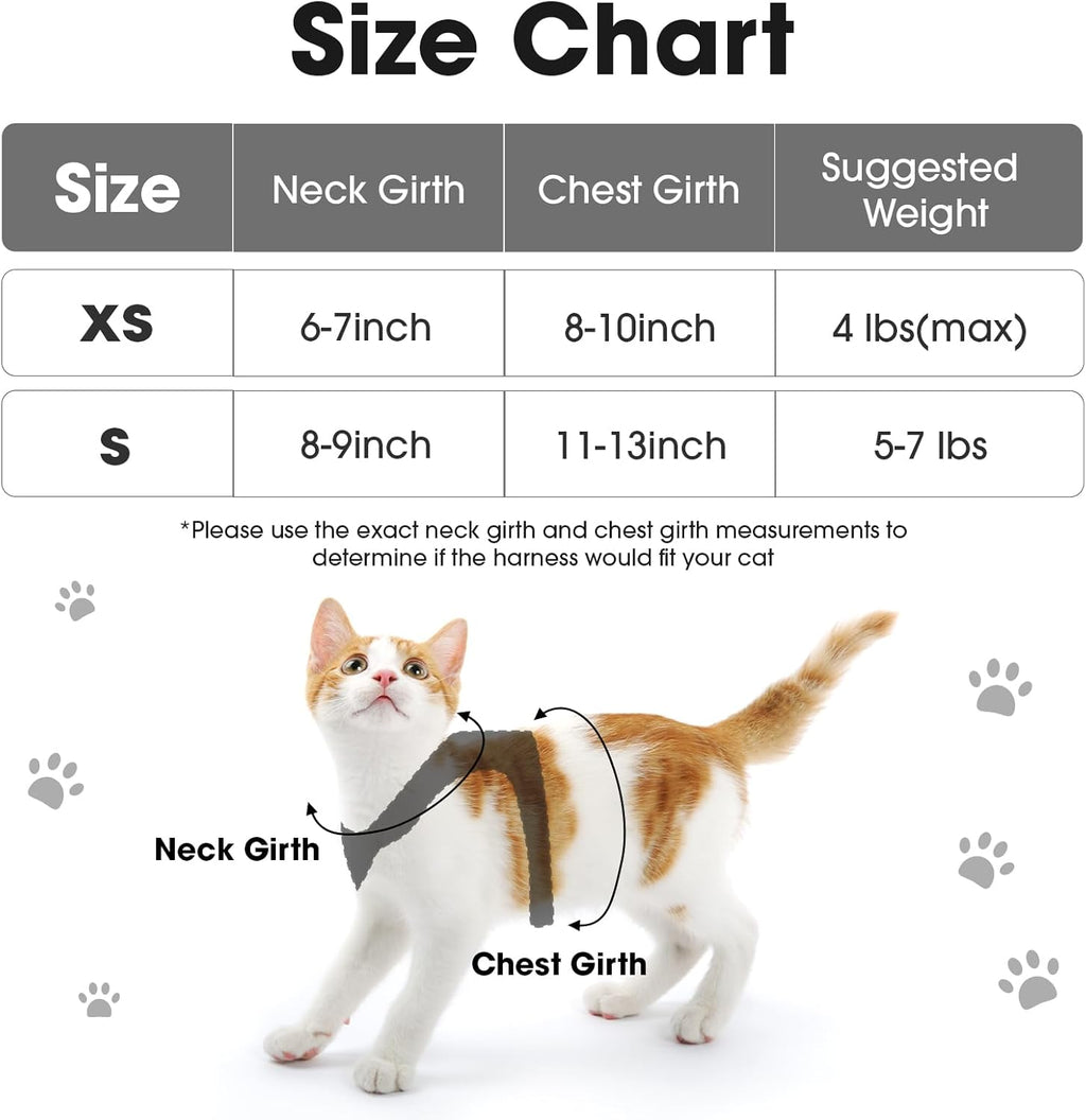 Black extra small kitten vest harness with reflective strips for nighttime safety