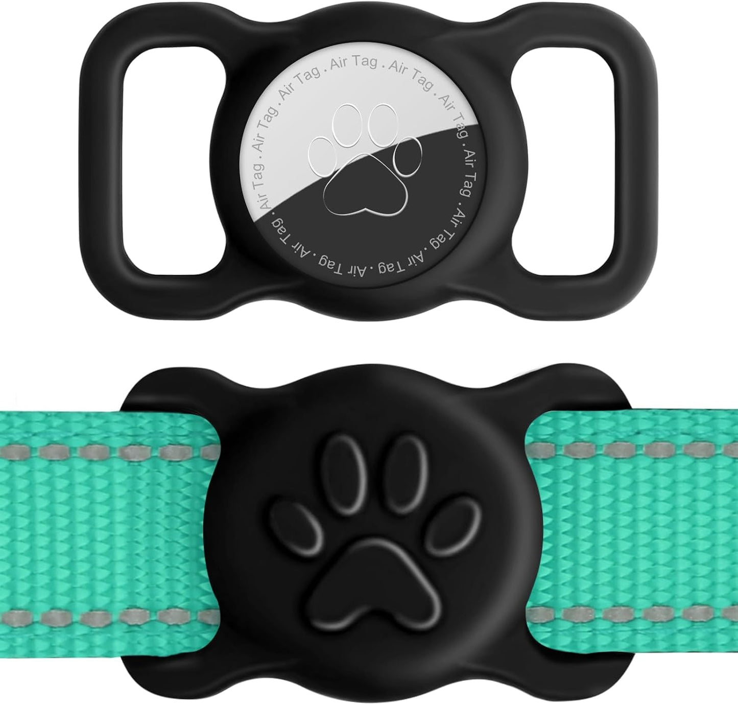 Dynmeow Dog Cat Collar Holder Compatible with Airtag, Anti-Lost Silcione Holder for 3/8 and 5/8 Inch Wide Collars, Black, S(1 Pack) - Image 12