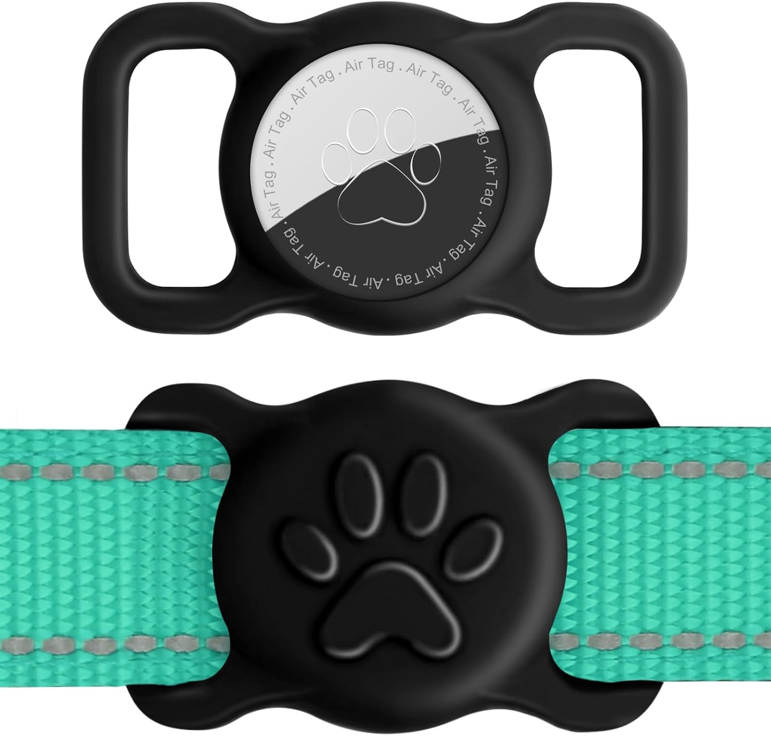 Dynmeow Dog Cat Collar Holder Compatible with Airtag, Anti-Lost Silcione Holder for 3/8 and 5/8 Inch Wide Collars, Black, S(1 Pack) - Image 12
