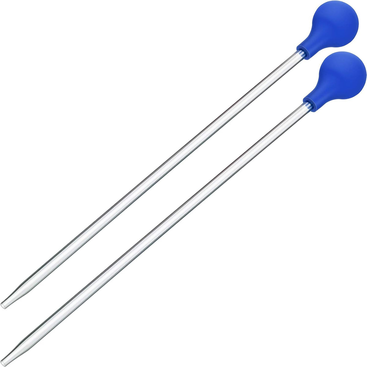 Boao long pipette coral feeder front view showing acrylic tube and blue bulb