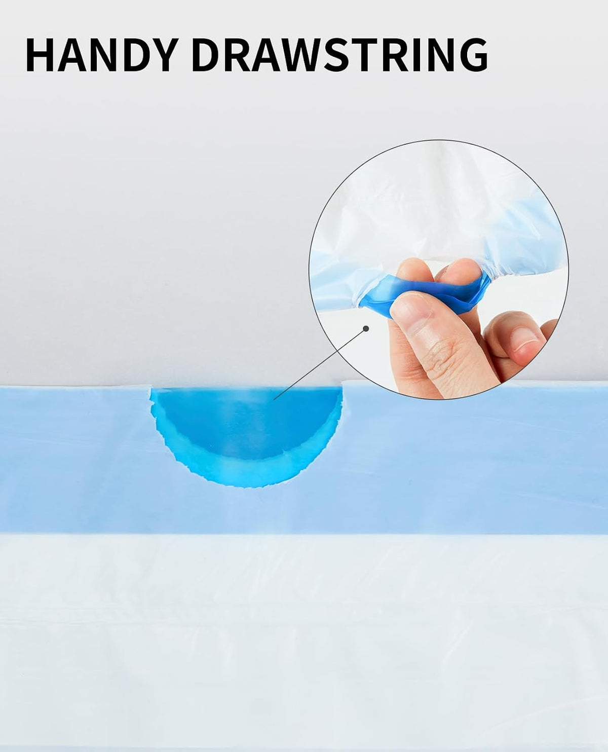 Tear resistant LDPE plastic cat litter waste receptacle bags close up