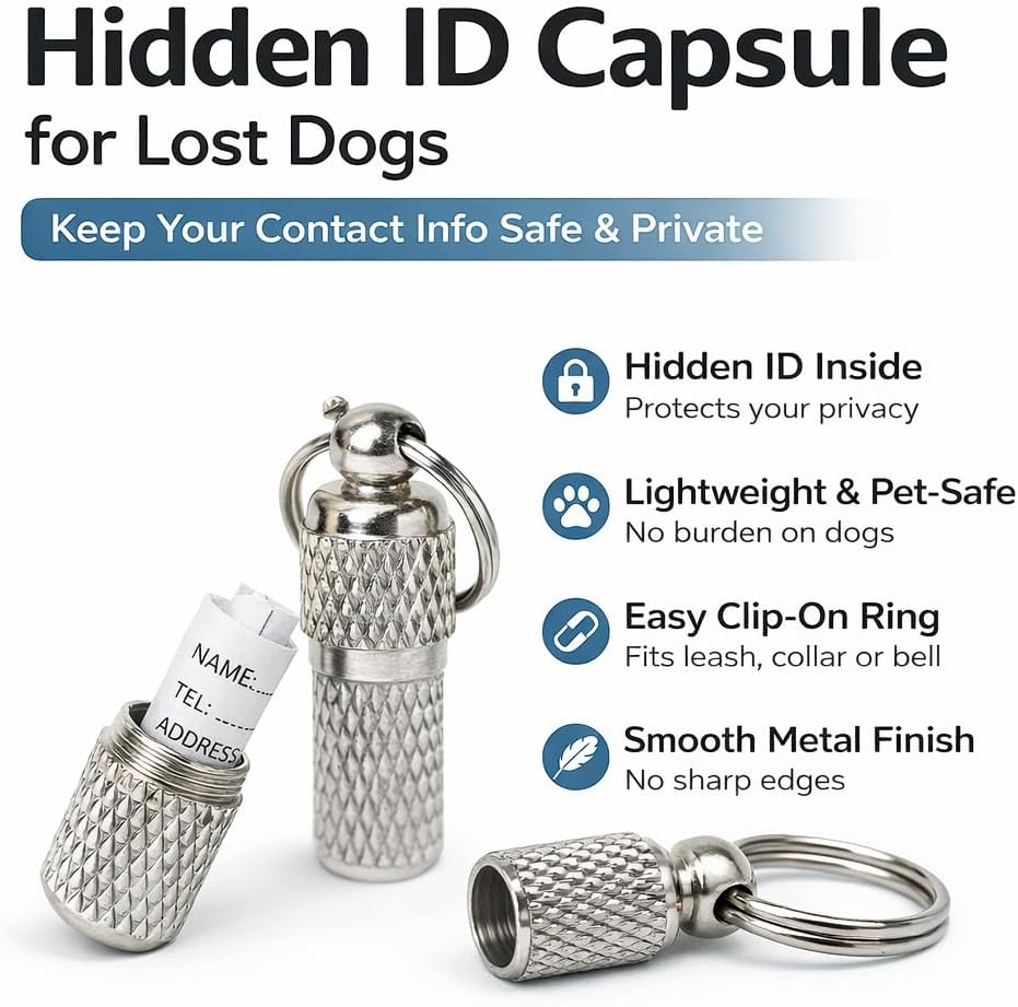 Kcrygogo high-end stylish dog tracking bell pack showing two pieces of imported premium pet gear
