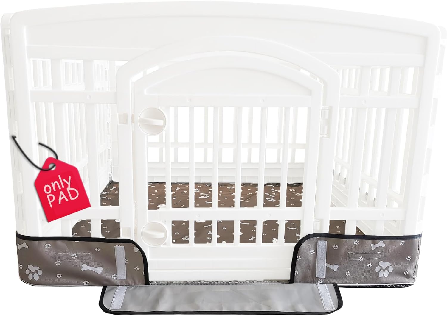 Laozz dog playpen bottom pad grey color front view