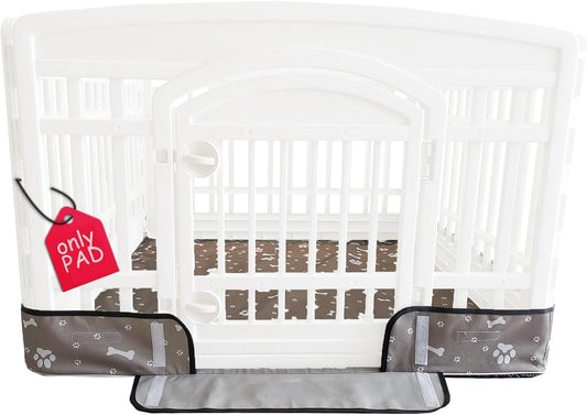 Laozz dog playpen bottom pad grey color front view