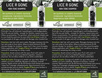 Enzyme based pesticide free lice shampoo bottle showing natural ingredients