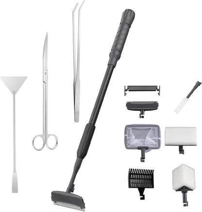 Carefree Fish 4IN1 Aquarium Cleaning Tools Long Handle Adjustable Length 18~24Inch Fish Tank Cleaner Kit Algae Scraper Scrubber Brushes Set - Image 9