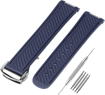 Durable heavy duty stainless steel buckle mechanism on SANDEIN watch strap