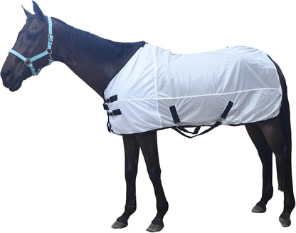 Gallopoff protective equine blanket laid flat showing full standard neck construction and stainless steel buckles.