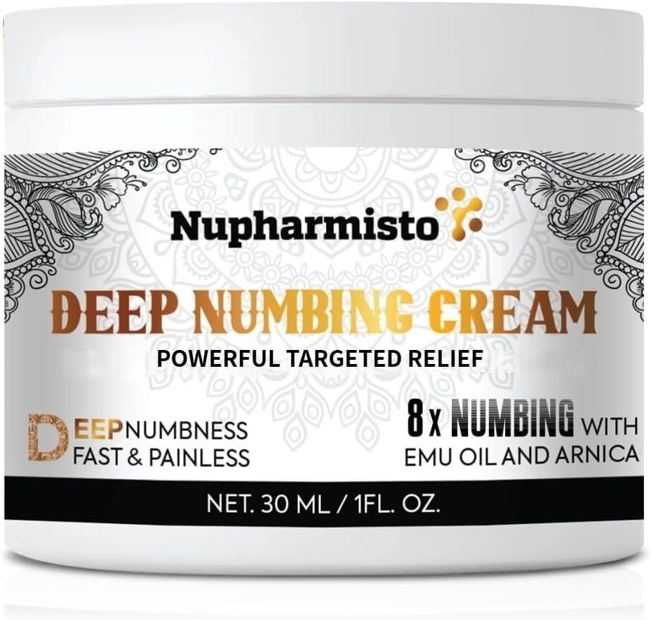Nupharmisto Varmora 5 percent lidocaine deep numbing cream front view for topical pain relief