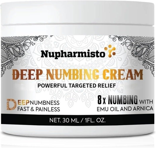 Nupharmisto Varmora 5 percent lidocaine deep numbing cream front view for topical pain relief
