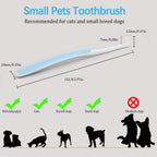 JGocot soft nano bristle cat toothbrush for sensitive gums showing four count variety pack