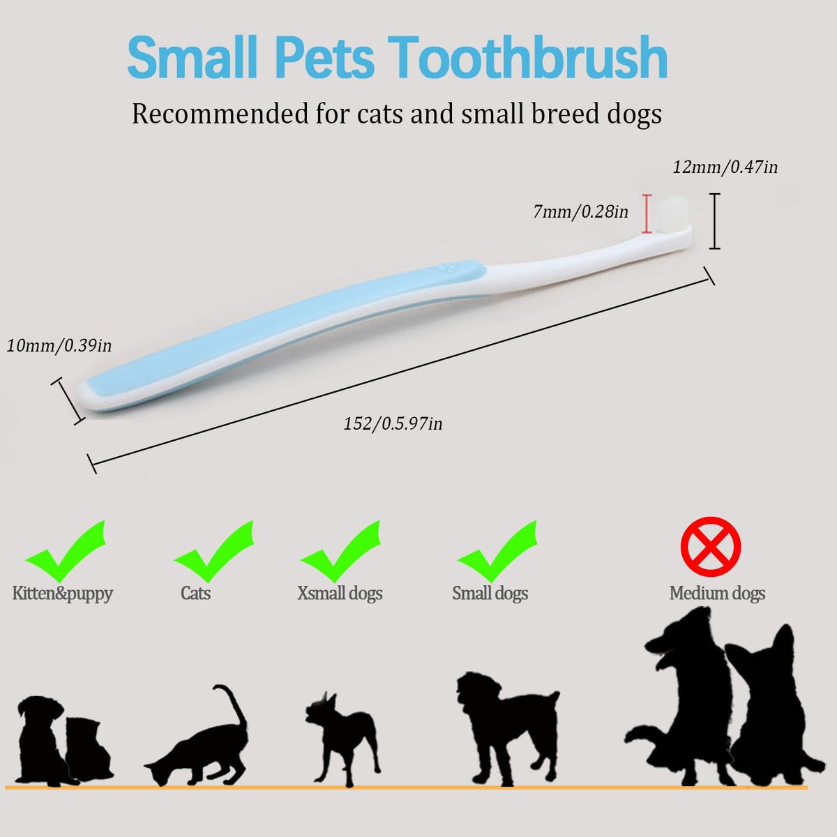 JGocot soft nano bristle cat toothbrush for sensitive gums showing four count variety pack