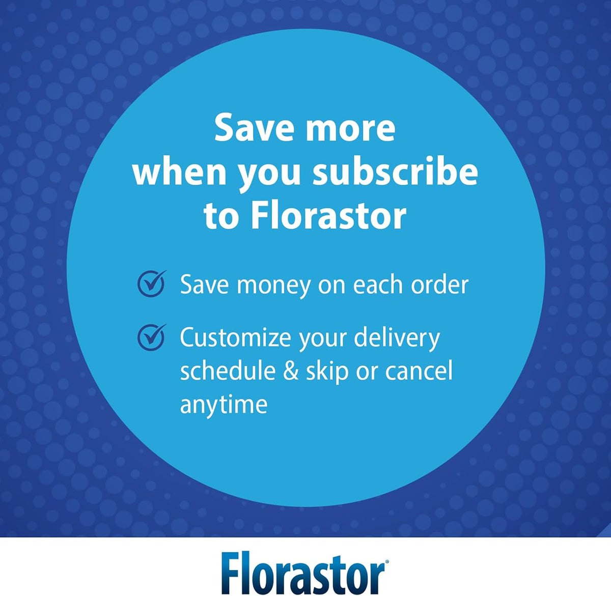 Florastor digestive and immune health box back view