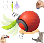 WJQYFJJS interactive pet exercise toy bundle with replaceable feather and fibrous attachments