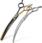 Professional Left Handed Curved Dog Grooming Scissors for Lefty Groomers 35 degrees Arc Grooming Shears for Dogs Pet Cat Japanese 440C Sharp and Durable(7.5 in,Lefty) - Image 11