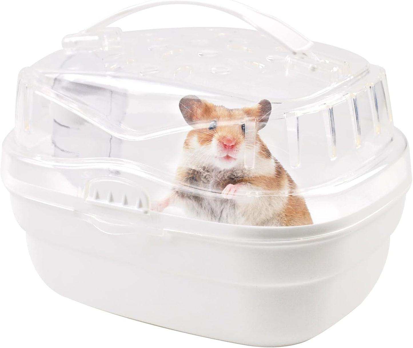 Hamster Carrier Cage with Water Bottle,Portable Hamsters Travel Cage Plastic Guinea Pig Carrying Cases Small Animal Carry Cage for Dwarf Hamsters Chinchillas Hedgehog Mouse(Pink) - Image 9