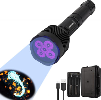 LUMENSHOOTER S5 UV Flashlight front view showing the premium 5 LED black light array.