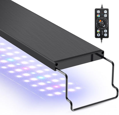 Hygger premium aluminum shell aquarium light top perspective view