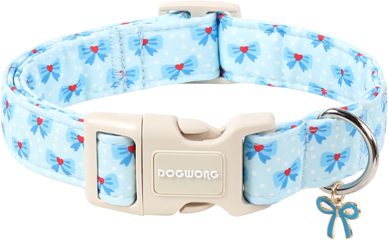 DOGWONG Cute Bowtie Printed Collar for Small Medium Large Dogs - Pink Dog Collar for Girl Female Dogs,S - Image 9