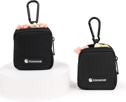 Dog Treat Pouch 2 PCS, Waterproof Small Dog Treat Bag for Leash, Hands Free Dog Walking Bag with Carabiner, Dog Poop Bag Holder for Pet Puppy Travel or Outdoor Use, Zipper Closure to Avoid Spilling - Image 10