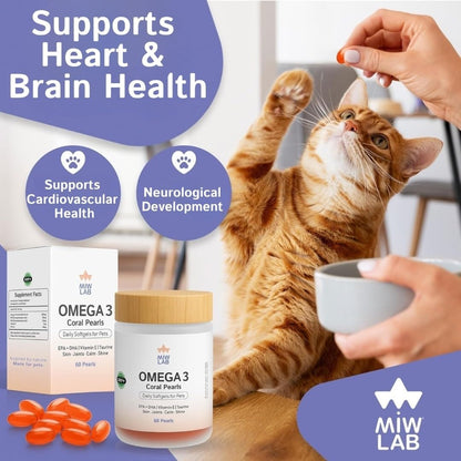 Omega 3 fish oil softgels for dogs and cats coat health and arthritis relief