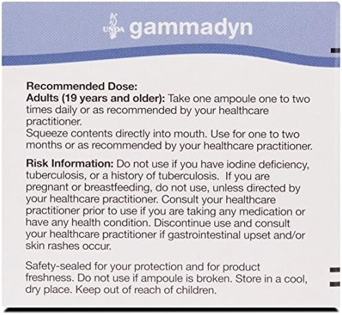 Side profile of Unda Gammadyn Mn-Co 30 ampoules box