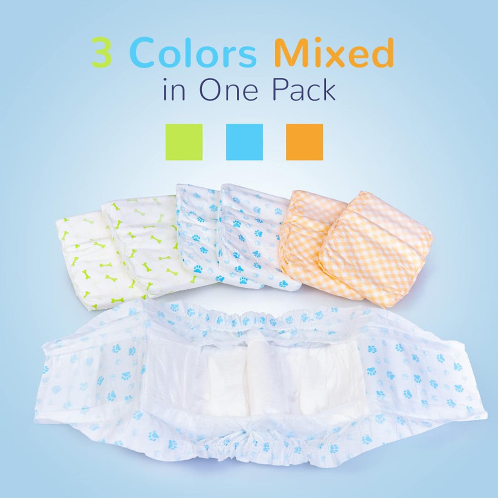 Pet Soft puppy diapers small size diaper unfolded demonstrating the absorbent core layout