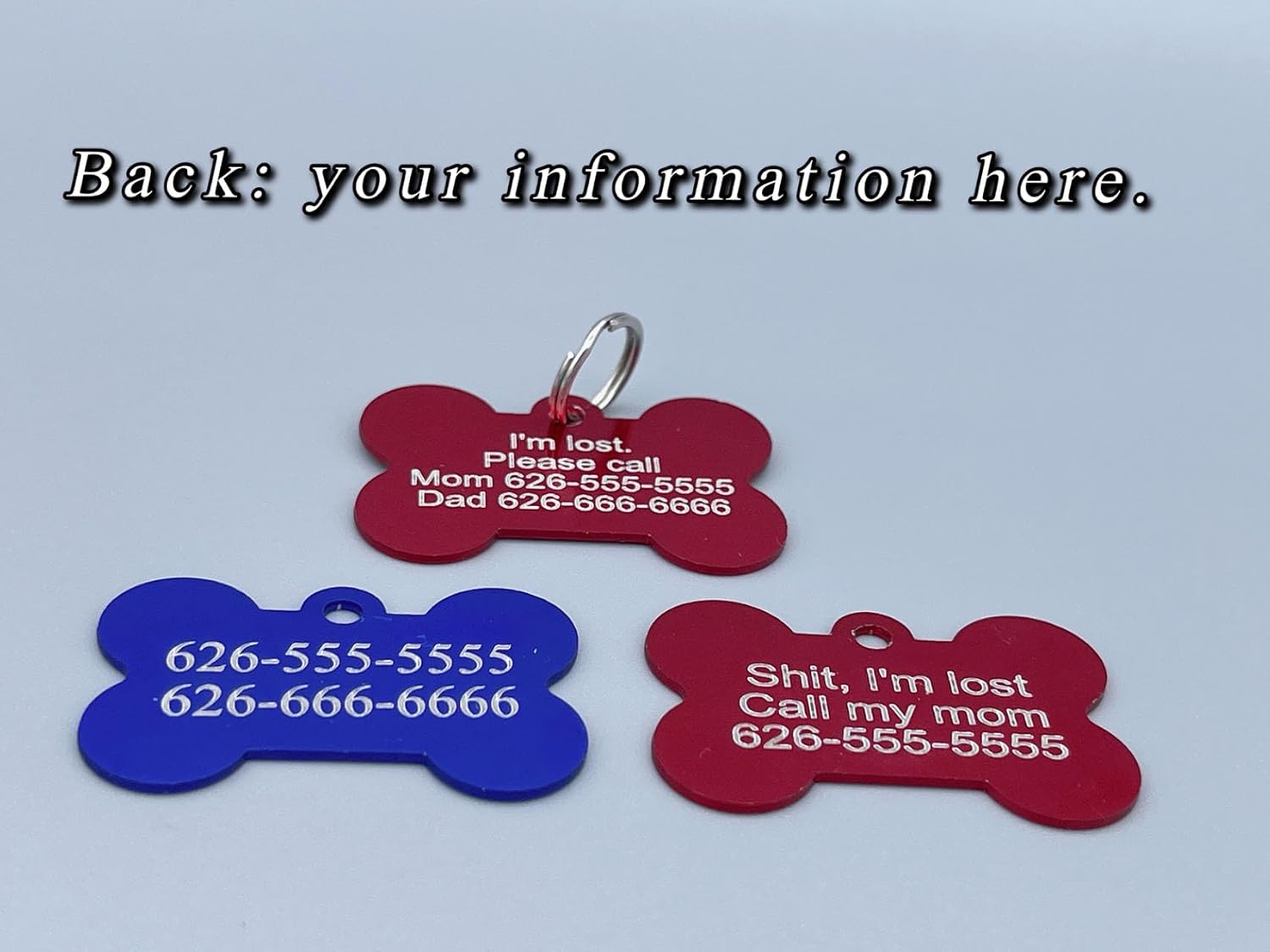 UEETEK Custom Engraved Pet Collar Tags for dogs and cats safety