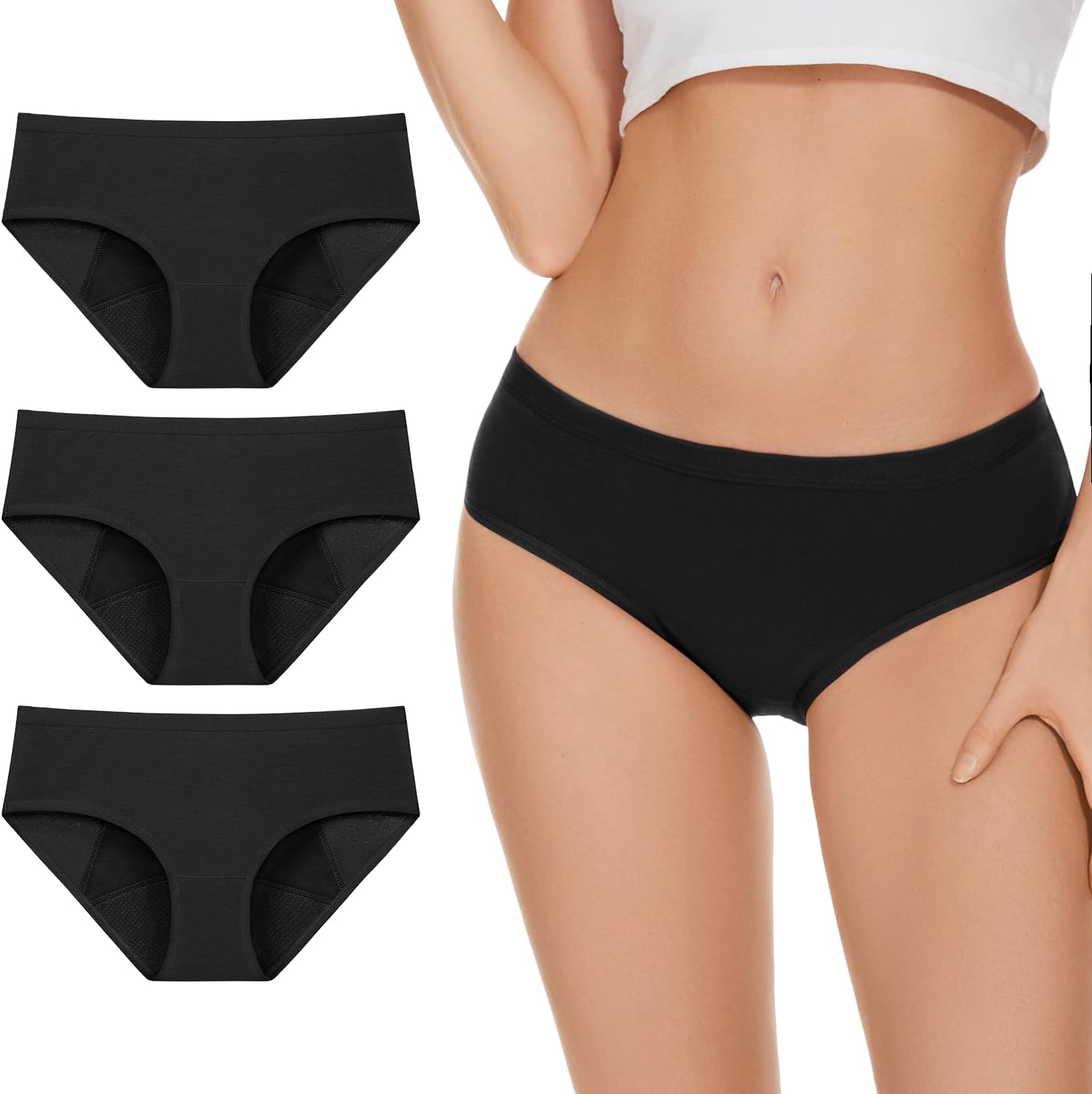 Allbase women high absorbency leakproof period underwear front view
