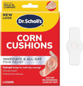 Dr. Scholl's Corn Cushion 6 count box front view for corn pain relief.