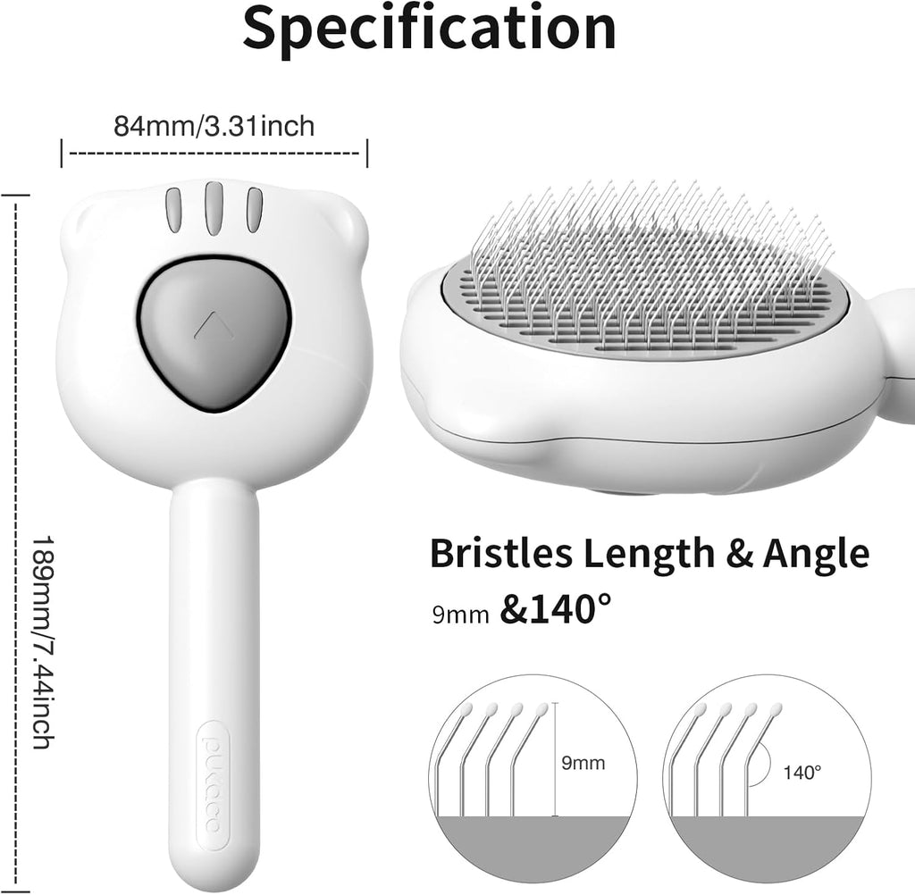 Stainless steel bristles of Ziofy cat shedding tool