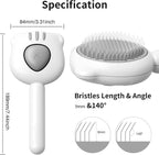 Stainless steel bristles of Ziofy cat shedding tool