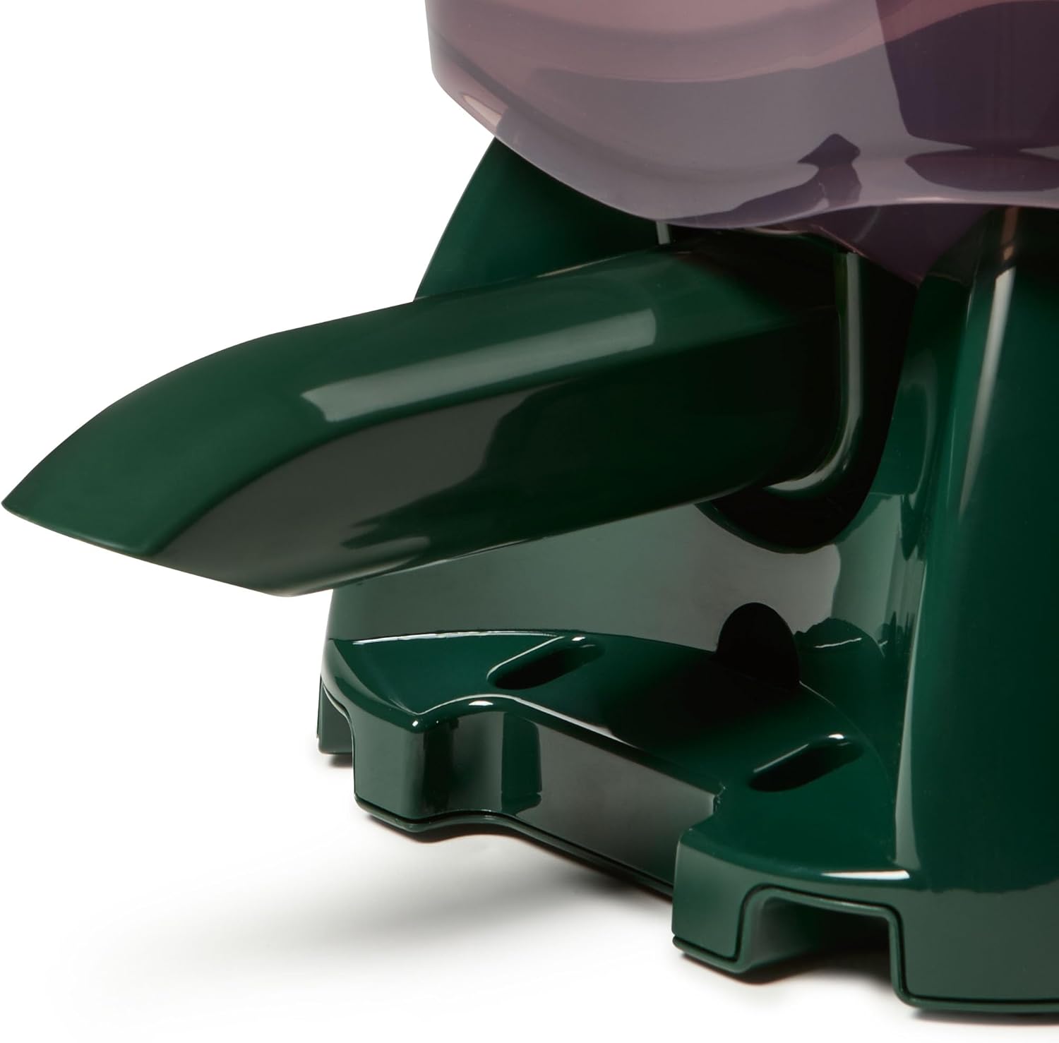 Side profile of the durable weather proof battery operated fish feeding system.