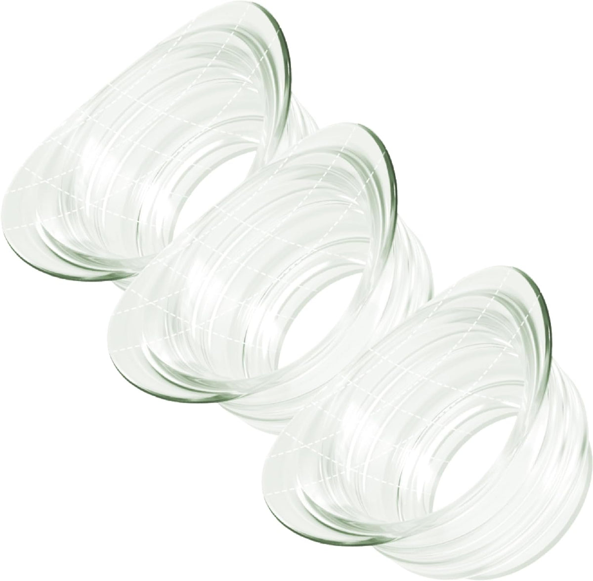 Eagosion 3 Pack Replacement Silicone Eye Cups front view for electric eye wash cleaning.