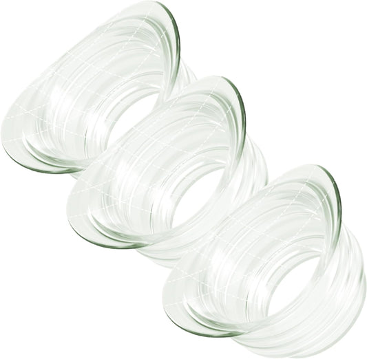 Eagosion 3 Pack Replacement Silicone Eye Cups front view for electric eye wash cleaning.