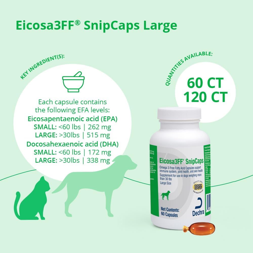 USA imported premium Omega 3 free fatty acid softgels for dogs over 30 pounds