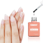 Fzanest rubber base builder gel bottle front view with clear packaging.