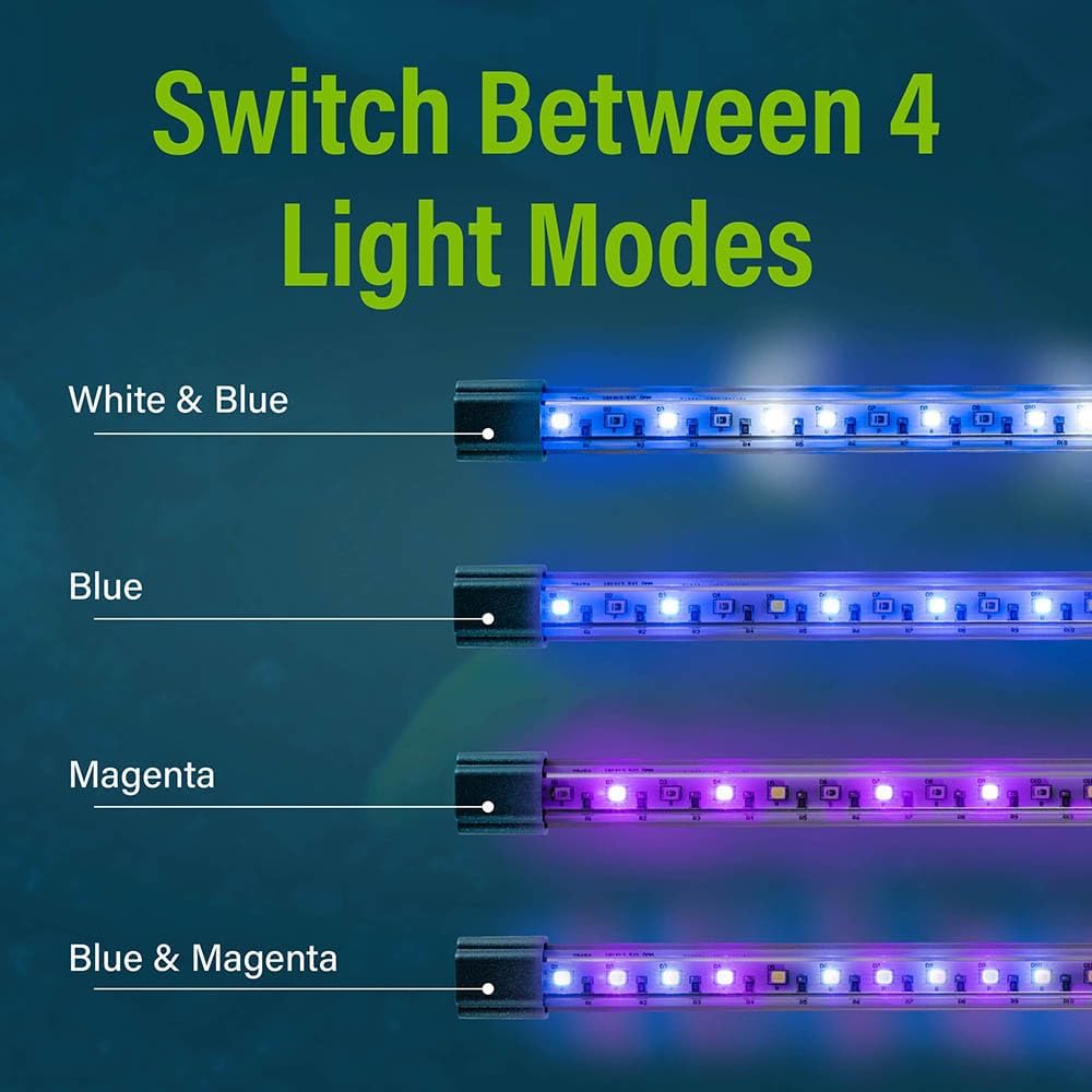 GloFish LED light stick showcasing blue and magenta mode