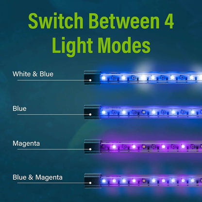 GloFish LED light stick showcasing blue and magenta mode