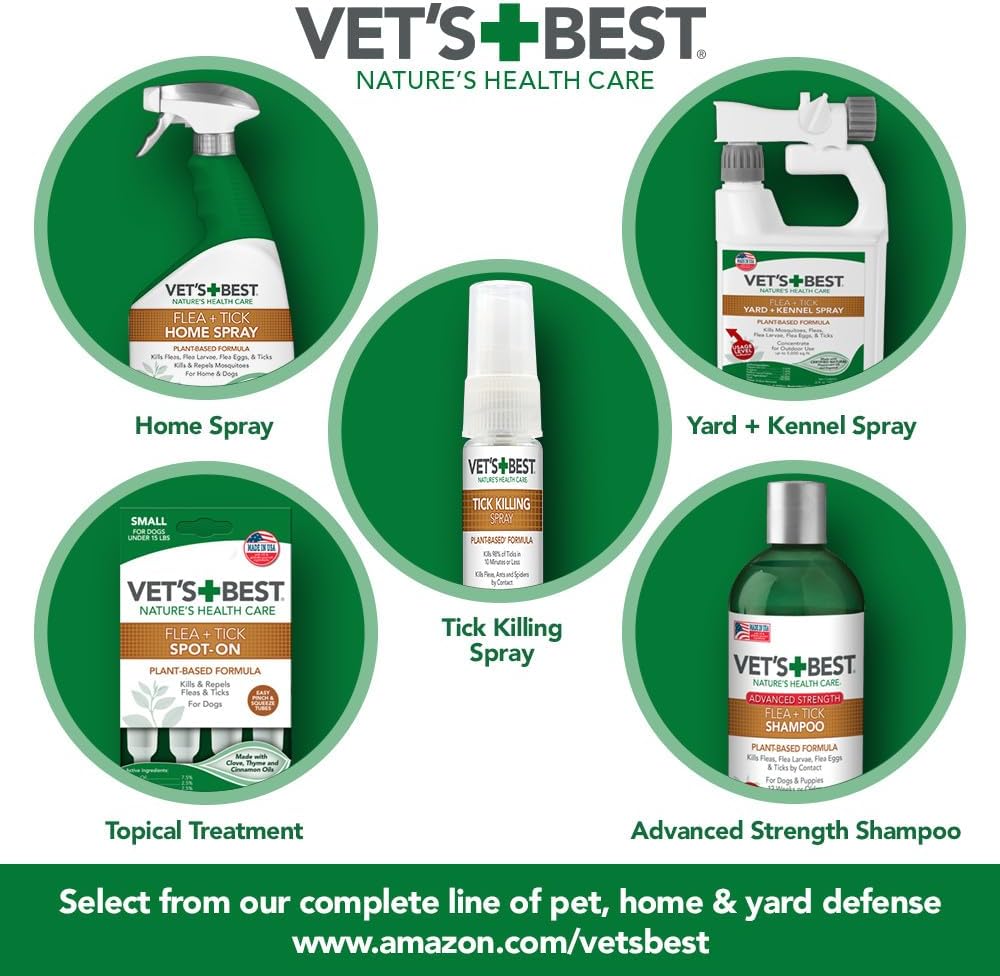 Vet's Best Tick Spray for Dogs - Plant-Based Tick Treatment and Repellent with Certified Essential Oils - Dog-Safe Pest Control for Travel and Home - 1 oz Trial Size - Made in USA - Image 9