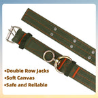 DOITOOL green cow collar emphasizing the integrated steel traction chain attachment link