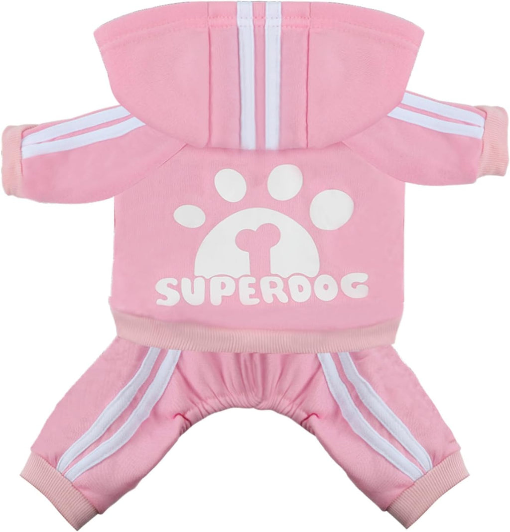 LONTEPET dog hoodie four legs jumpsuit front view