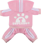 LONTEPET dog hoodie four legs jumpsuit front view