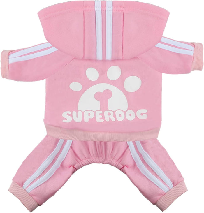 LONTEPET dog hoodie four legs jumpsuit front view