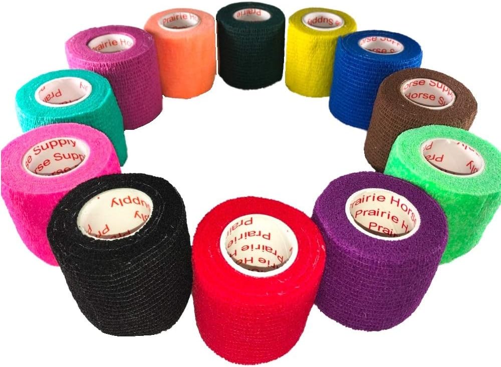 Vet Wrap Wrap Tape (Teal with Paw Prints) (2 Pack) (2 Inch x 15 feet) Self Adhesive Adherent Adhering Cohesive Flex Self Stick Bandage Grip Roll Dog Cat Pet Horse - Image 14