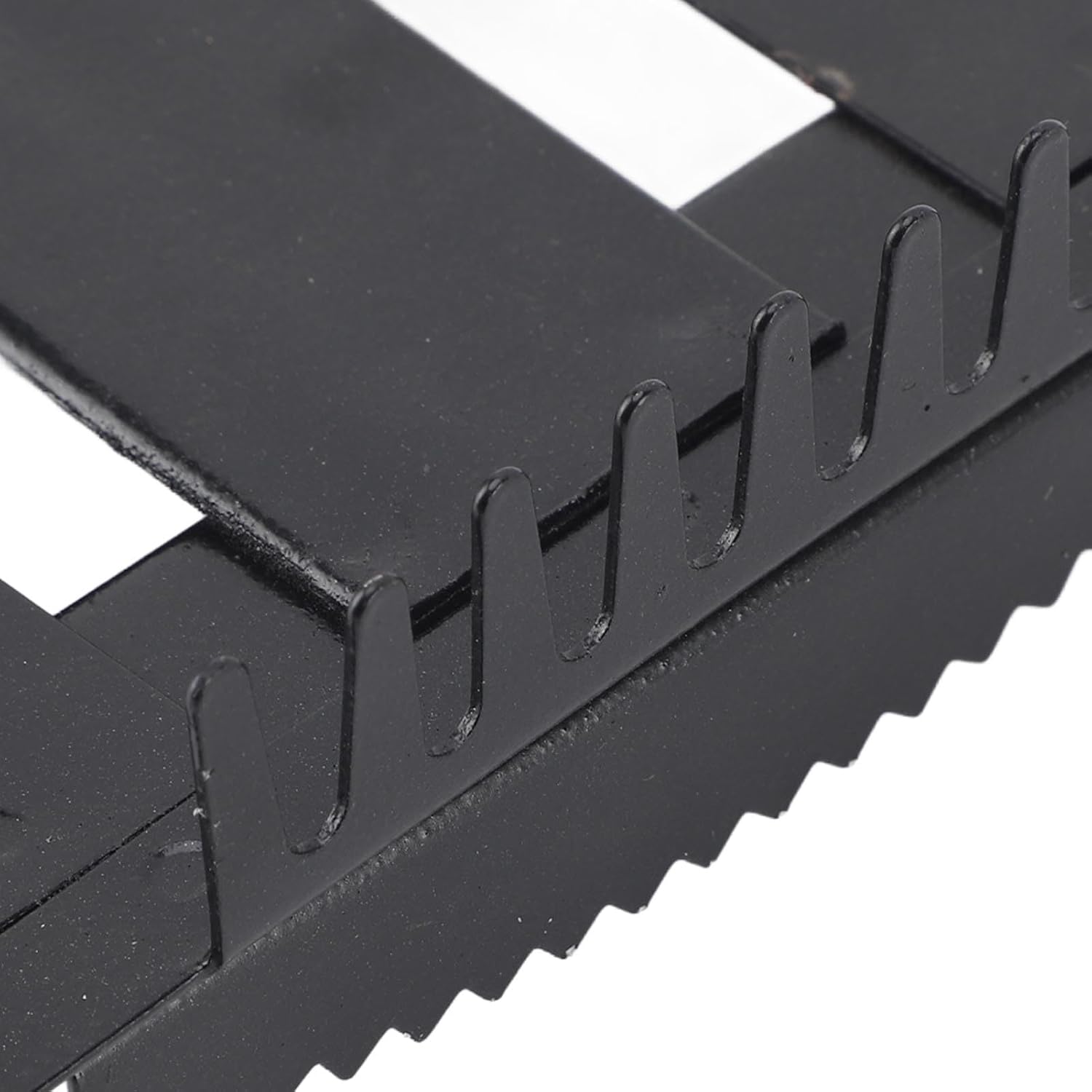 Premium iron and ABS cattle deshedding comb on a white background