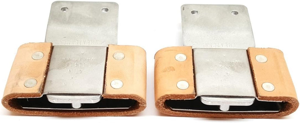 Close up view of the durable leather wrapped western saddle hardware replacement kit