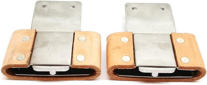 Close up view of the durable leather wrapped western saddle hardware replacement kit
